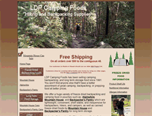 Tablet Screenshot of ldpcampingfoods.com